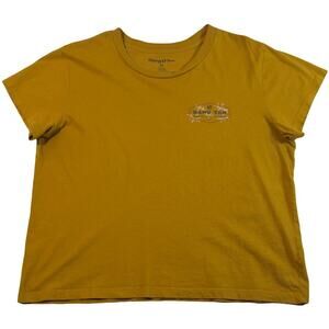 Hang Ten Women’s Yellow California USA Short Sleeve T-Shirt Size Medium Tee M